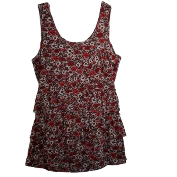 Maurices Women'sĀ Floral Ruffled Front Sleeveless Blouse Size Medium - Picture 1 of 10